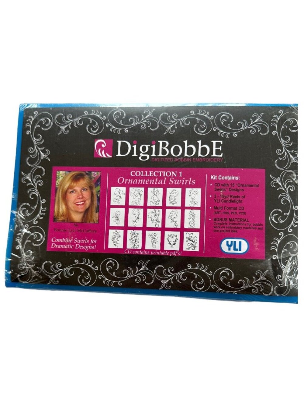 Ornamental Swirls Collection 1 DigiBobbE Digital Bobbin Embroidery Kit New